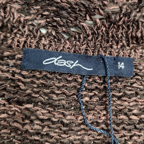 Dash Women's Sweater New Size 14 Brown Pink Knitwear Pullover Casual Y2K 90s - Picture 2 of 9